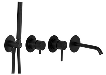 Смеситель для ванны Remer X Style X96S03ROXXNO, черный матовый