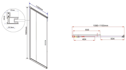 Душевой уголок Vincea Garda VSS-1G8011CLG