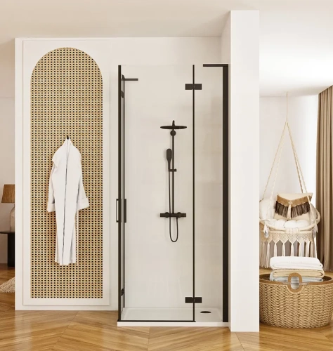 Душевой уголок Rea Hugo Double black 80x80 K6600