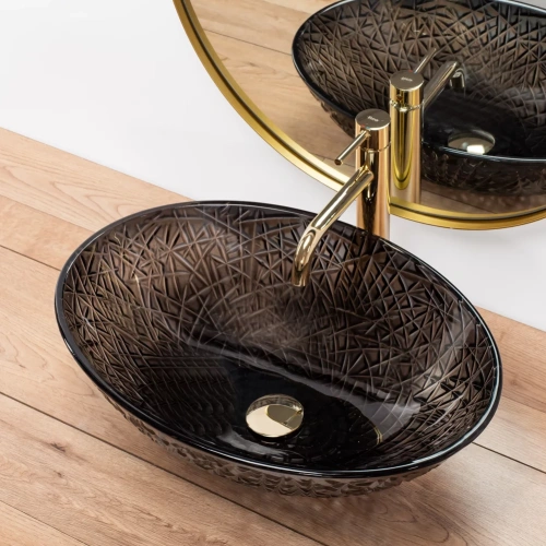 Умывальник Rea Frost Black U5071