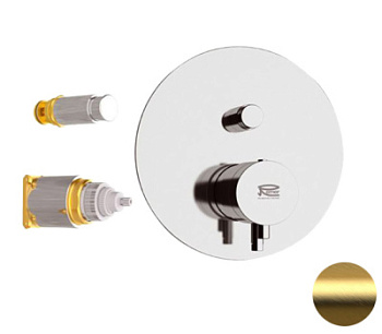 Смеситель для душа Remer Elegance NT09KBBG, золото брашированное