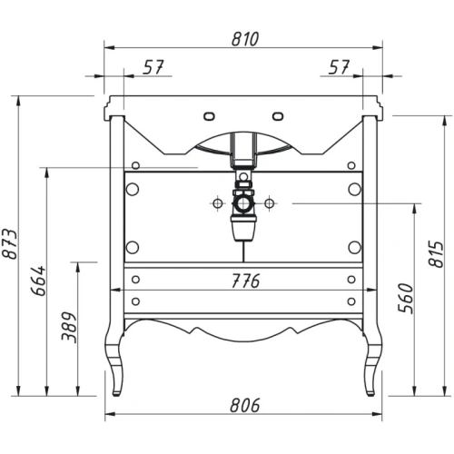 Тумба напольная Caprigo Verona 80 33523-TP817