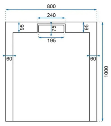 Душевой поддон Rea Grand White 80x100 K4590