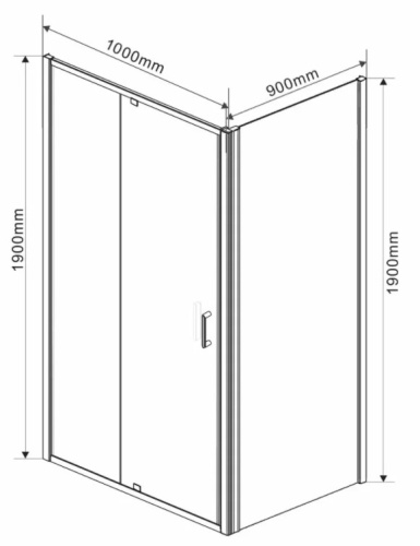 Душевой уголок Vincea Intra VSR-1I901090CL