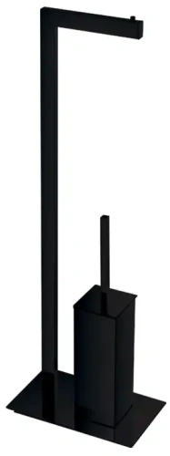 Напольная стойка с бумагодержателем и ёршиком Vivi Felice F0311 NERO OPACO