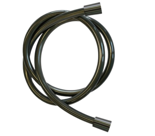 Шланг для душа ПВХ 150 см Remer 332CN2G150CFP, черный брашированный хром