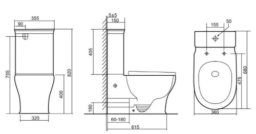Унитаз напольный Ceramalux TR999