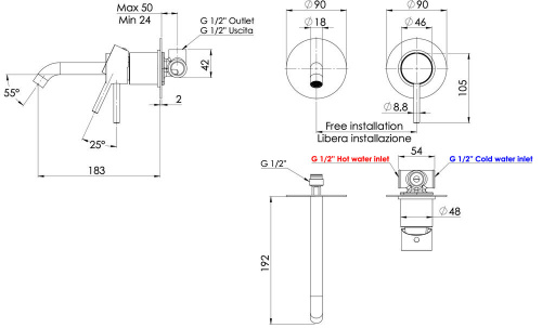 Смеситель для раковины Remer X Style X15LC