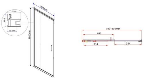 Душевой уголок Vincea Garda VSS-1G8011CLG