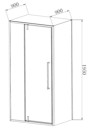 Душевой уголок Vincea Slim-N VSR-4SNP9010CLB