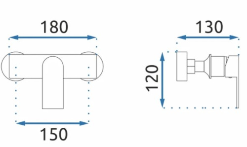Смеситель для душа Rea Urban Black B9909
