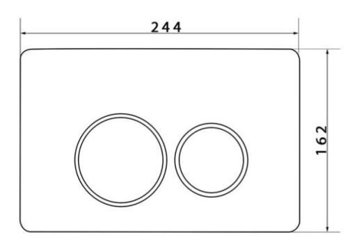 Кнопка для инсталляции Caprigo DEW ABS белая-хром DA001-white-crm