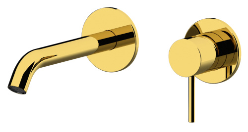 Смеситель для раковины Remer X Style X15PDO, золото глянцевое