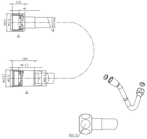 Ручной душ со шлангом Vincea Inspire VSHN-3I2HGM