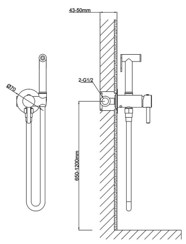 Гигиенический душ Vincea VHFW-101BN