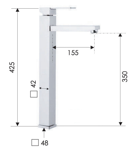 Смеситель для раковины Remer Qubika Q11LXL
