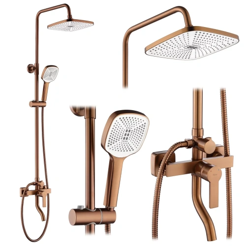 Душевая система Rea Argus copper brush P3001