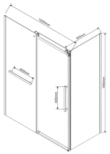 Душевой уголок Vincea Como Soft VSR-1CS9015CL