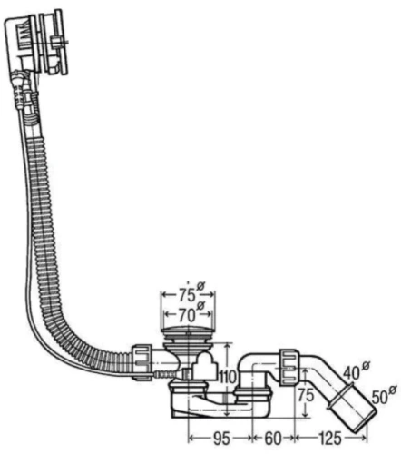 Сифон для ванны Vivi Felice F-2 ORO