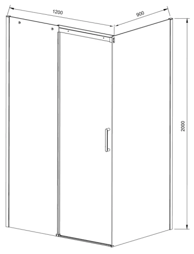 Душевой уголок Vincea Dice VSR-4D9012CLB