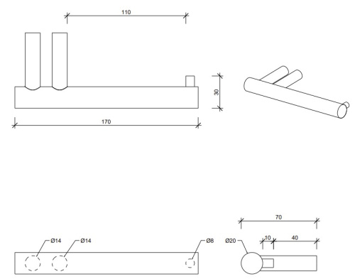 Бумагодержатель Decor Walther Bar TPH1 0856676