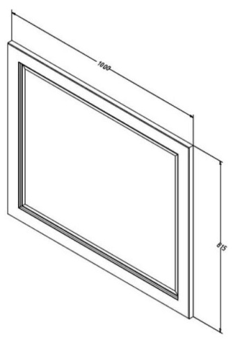 Зеркало Caprigo Albion 100 120 10332-B036