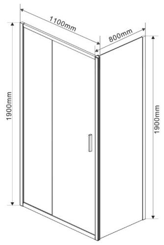 Душевой уголок Vincea Garda VSR-1G8011CLGM