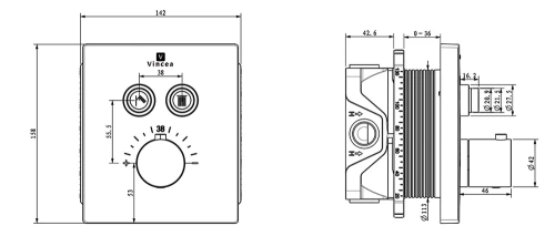 Душевая система Vincea Inspire VSFW-3I21T2GM