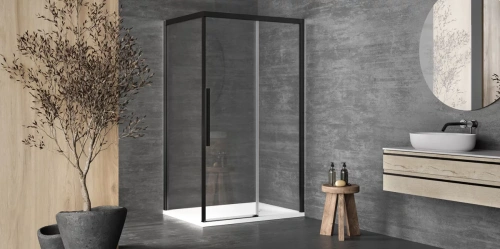 Душевой уголок Kolpa-San Libra DW 120X90-R black transparent 518470