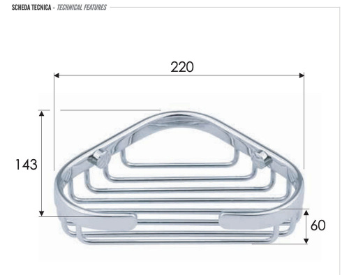 Мыльница угловая Remer RB272CR