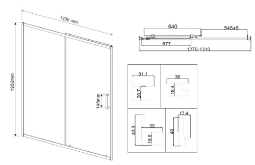 Душевая дверь Vincea City VDS-5CT130CLB