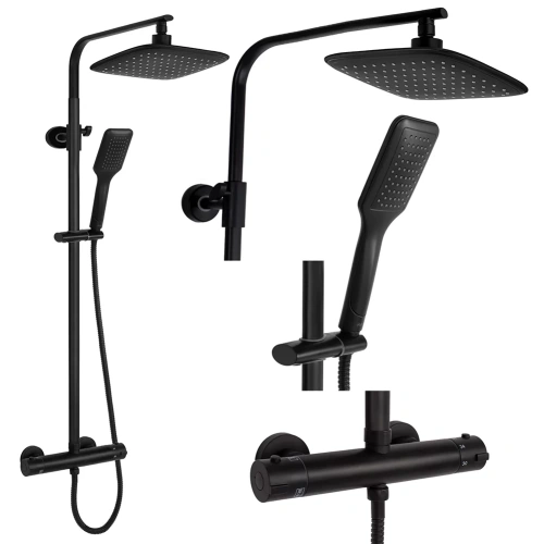 Душевая система Rea Tom black P7101