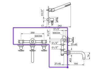 Смеситель для душа Nicolazzi C2203DX