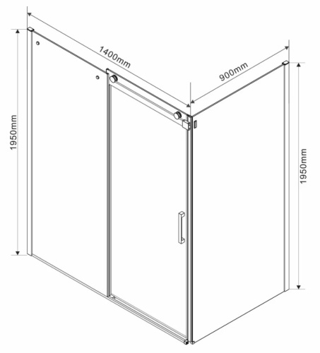 Душевой уголок Vincea Como VSR-1C9014CL