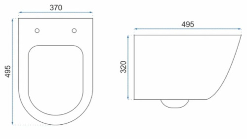 Унитаз подвесной Rea Carlos rimless Lava Shiny C0536