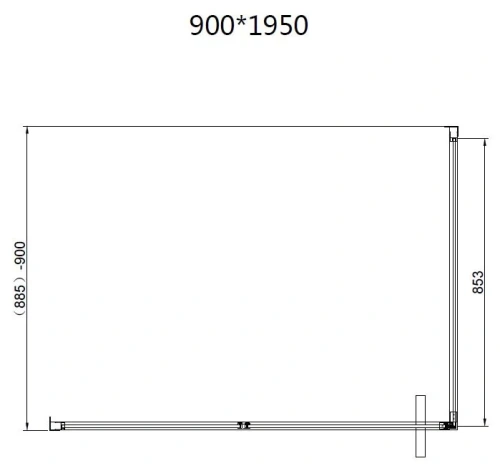 Душевой уголок Vincea Slim 8mm VSR-4SLP9090CLB