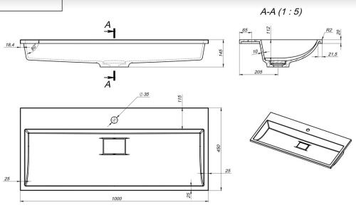 Тумба подвесная Vela Верона 100П под Classica TU2708712