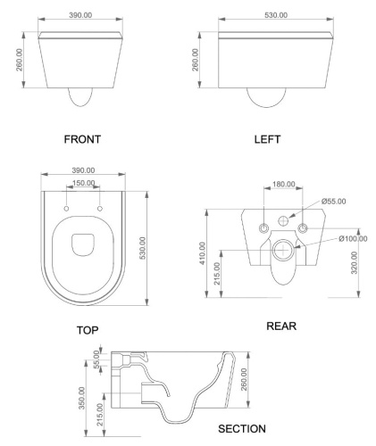 Унитаз подвесной GSG Ceramic Design Cruise CRWCSO001