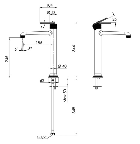Смеситель для раковины Daniel Brooklyn BY607B15