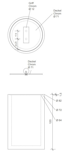 Контейнер с крышкой Decor Walther Stone DMD M 0971365