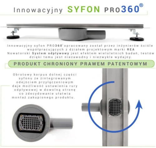 Трап для душа Rea Neo&Pure 900 N Pro G0903