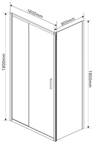 Душевой уголок Vincea Garda VSR-1G8016CH