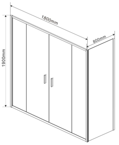 Душевой уголок Vincea Garda VSR-1G28018CH