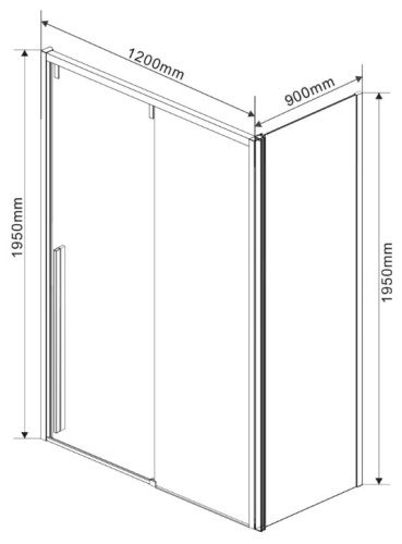 Душевой уголок Vincea Lugano VSR-1L9012CLGM-1