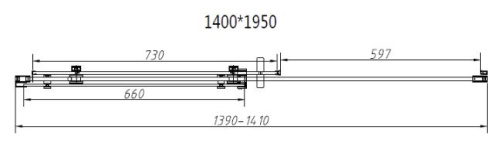 Душевая дверь Vincea Como-N VDS-4CN140CL