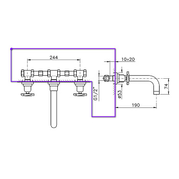 Смеситель для умывальника Nicolazzi C2177DXSX