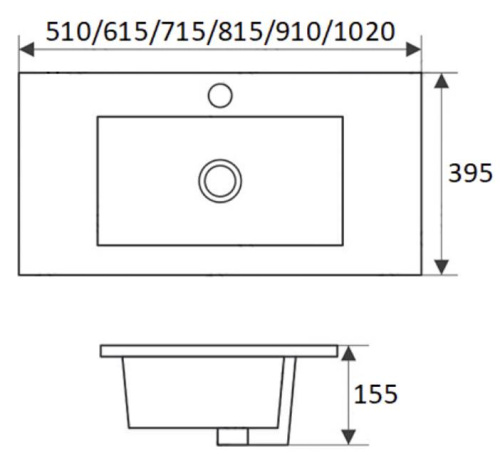 Умывальник CeramaLux 9393-60
