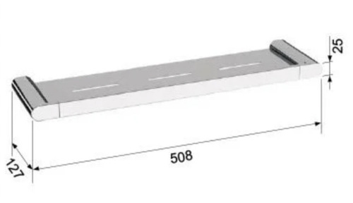 Полка 51 см Remer Lounge LN20NO, черный матовый