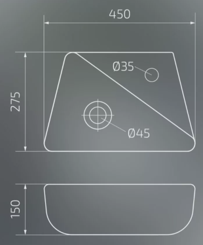 Умывальник Gid N9275L