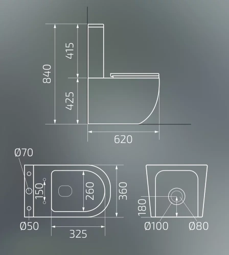 Унитаз напольный Gid Tn2188
